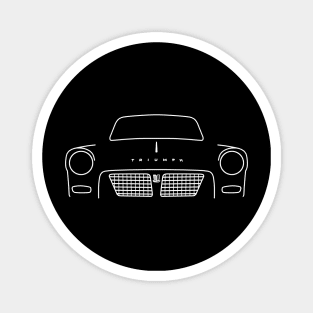 Triumph Herald classic car outline graphic (white) Magnet